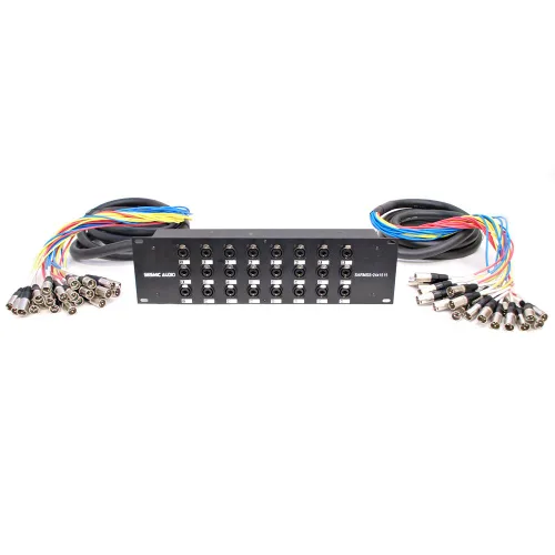 Vista 10 de Seismic Audio SARMSS-16x515 - Cable divisor de serpiente de 16 canales XLR TRS combinado para montaje en rack - Troncos XLR de 1.5 y 4.6 metros