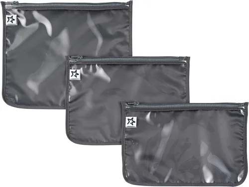 Vista 11 de Tiny Twinkle Diaper Bag Organizing Pouches 3 Pack Mess-Proof Clear Front Travel Organizer Bags&TSA Approved Toiletry Bag Set for Baby and Mom