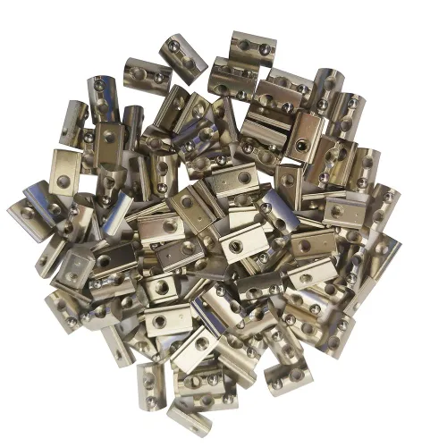 Paquete de 100 tuercas en T con resorte cargado enrollable 2020 2040 2060 M3 para extrusiones de aluminio serie 20x20 20 ranura de 6mm accesorios de