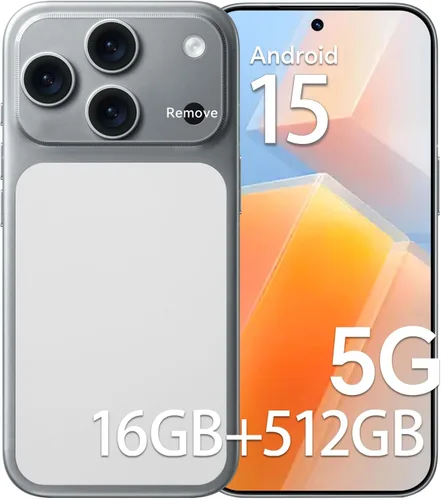 Vista 10 de Teléfonos desbloqueados LD17, teléfonos celulares Android 15, batería de 5000mAh, 16GB+512GB Smartphone 6.9 "Pantalla HD/104MP+cámara