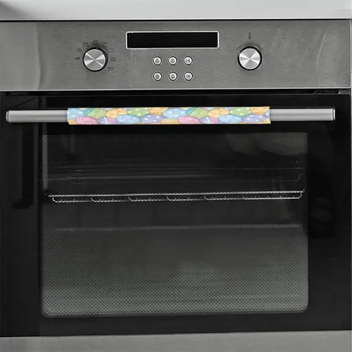 Vista 7 de Pardick Juego de 2 cubiertas para manija de puerta de refrigerador con diseño de huevo de Pascua, asas lavables para cocina, protector de decoración