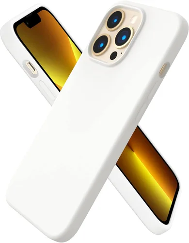 Vista 25 de ORNARTO Funda compatible con iPhone 13 Pro 6.1, silicona líquida delgada de 3 capas de goma de gel suave cubierta completa de 6.1 pulgadas, azul