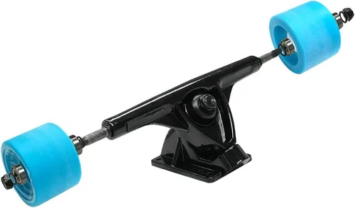 Vista 3 de Yocaher Longboard - Juego de ruedas para monopatín de 2.795 in + camiones negros de aluminio resistente de 7 pulgadas/7.087 in, rodamiento