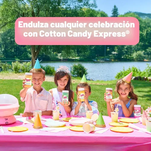 Vista 6 de Cotton Candy Express Paquete de variedad de azúcar para hilo de algodón con 3 - 312 g de frascos de plástico de azúcar de hilo sabor a cereza