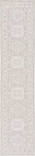 Vista 305 de Unique Loom Outdoor Aztec Collection Alfombra de área - Chalca (10 pies, redonda, azul/marfil)