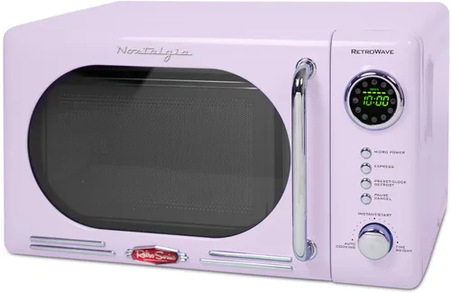 Vista 38 de Nostalgia Retro - Horno de microondas de 1000W, capacidad de 1.1 pies cúbicos – Bloqueo de seguridad para niños, 8 configuraciones de cocción