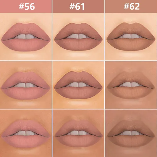 Vista 47 de evpct 1Pcs Lápiz de Labios Mate y Set de Lápiz de Labios Líquido para Mujeres, Lápiz de Labios Mate de Durazno Oscuro Púrpura, Resistente a Manchas