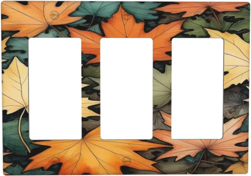 Vista 26 de Cubiertas de Interruptor de Luz Artísticas Decorativas Boho Figura Abstracta Interruptor de Pared Único Placa de Interruptor Decorativo Placa