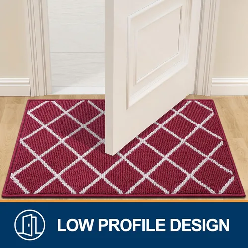 Vista 4 de Finchitty Alfombra para Puerta Interior, Resistente a la Suciedad y Absorbente, de Perfil Bajo, Antideslizante, Lavable, Alfombras de Piso