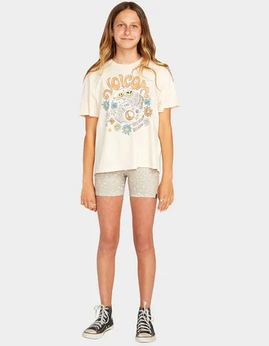 Vista 3 de Volcom Camiseta de gran tamaño Truly Stoked Bf para niña