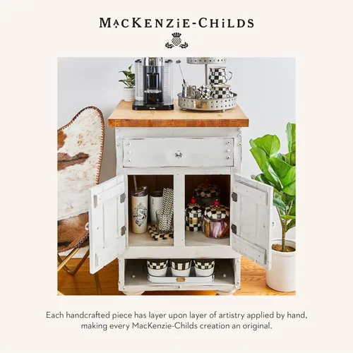 Vista 6 de MACKENZIE-CHILDS Macetas de hierbas galvanizadas con bandeja, macetas de hierbas de metal, juego de 3, espectador