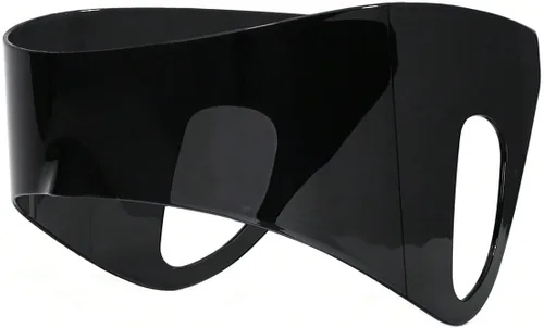 Vista 5 de GUVIVI Gafas de sol futuristas para hombres y mujeres, de gran tamaño, envolvente, moda, elegante, máscara de plástico, gafas de sol