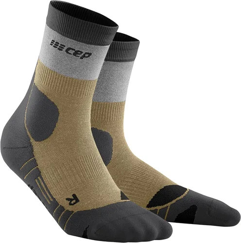 CEP Men's Crew Cut Light Merino Wool Hiking Socks - Lightweight Ankle Outdoor Compression Socks