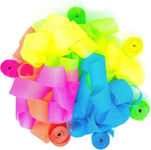Vista 14 de Ultimate Confetti - Serpentinas de papel de seda azul bebé - 20 rollos (1" x 30')
