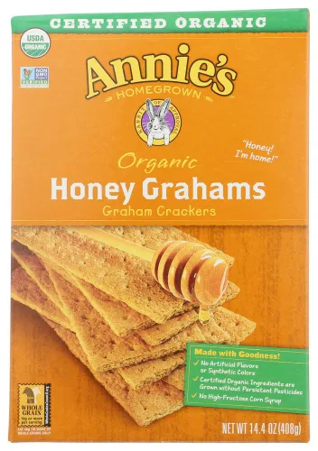 Vista 10 de Annie's Organic Friends Bunny Grahams, bocadillos Graham horneados con chispas de chocolate, chocolate y miel, 12 bolsas, 12 onzas