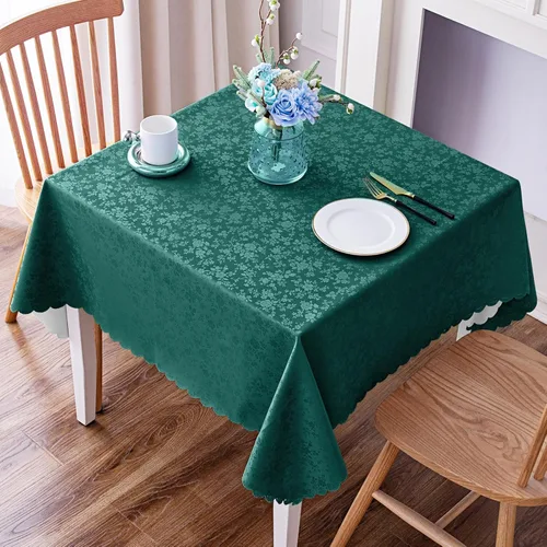 Vista 77 de Smiry Square Table Cloth, Waterproof Heavy Duty Vinyl Tablecloths, Wipeable Washable Table Cover for Kitchen and Dining Room (Baby Blue, 54" X 54")