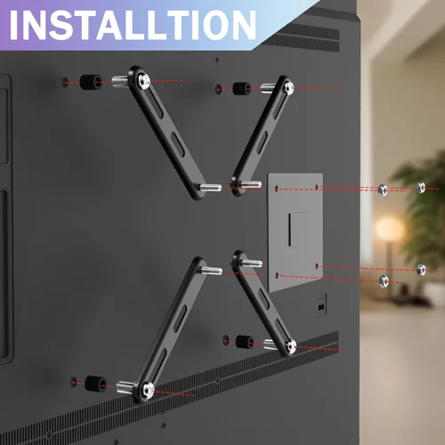 Vista 5 de VESA Kit de adaptador de montaje para pantallas de TV LCD LED de 32 a 55 pulgadas, soporte de montaje en pared de TV, kit de placa de conversión