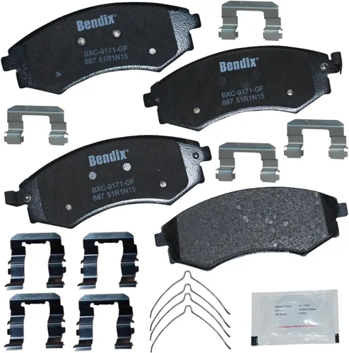 Vista 253 de Bendix Pastillas de freno delanteras de cerámica Priority1 CFC465AK2 para Acura EL 2005-1997, Honda Civic 2011-1996, Insight 2014-2010