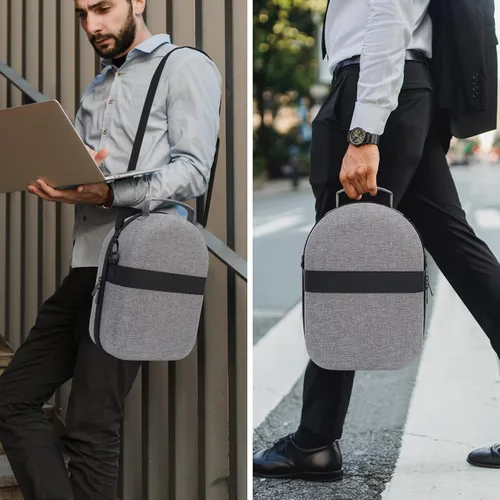 Vista 4 de BOVKE VR Oculus Quest 2 - Funda rígida de transporte para Meta Quest 2 con auriculares de realidad virtual y controladores táctiles bolsillo