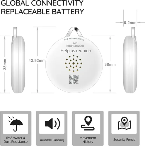 Vista 3 de LNCOON Mini rastreador GPS sin suscripción para vehículos, rastreador de automóvil sin tarifa mensual, dispositivo oculto con aplicación