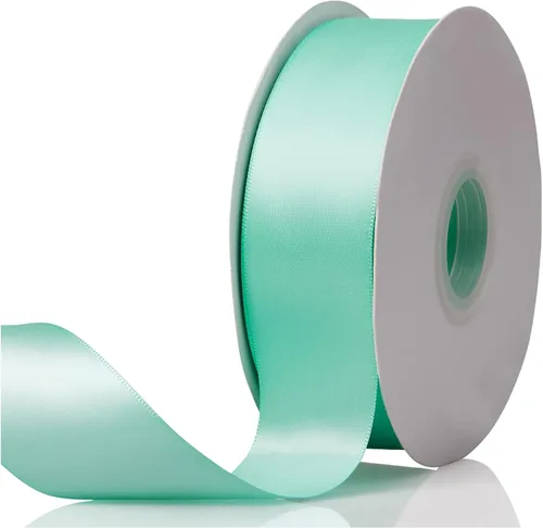 Vista 64 de 1-1/2"x50 Yards Apple Green Double Faced Satin Ribbon,Solid Color High Density Fabric Ribbon Rolls,Great for Gift Wrapping,Sewing,Crafts,DIY Bows