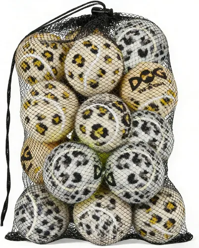 Vista 8 de Pelotas Chirriantes para Perros - Pelotas de Tenis Chirriantes para Perros, Negro Mediano - 6.35 cm, Pack de 20