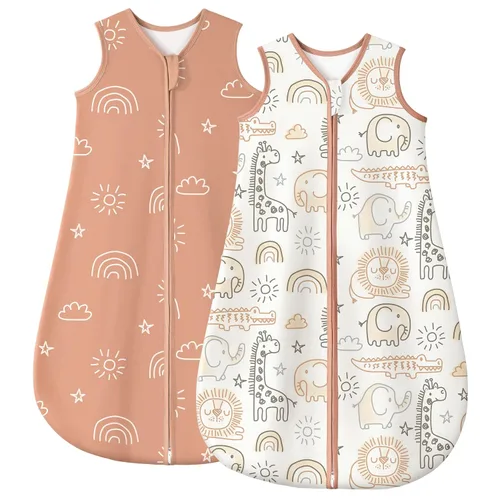 Vista 19 de Yoofoss Saco de dormir para bebé de 0-6 meses 0.5 TOG Manta vestible para bebé, 100% algodón orgánico Saco de dormir para bebé/niño pequeño