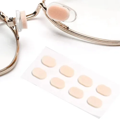 Vista 2 de Almohadillas de espuma suave para la nariz, 20 pares de almohadillas de nariz autoadhesivas, almohadillas antideslizantes para la nariz para gafas