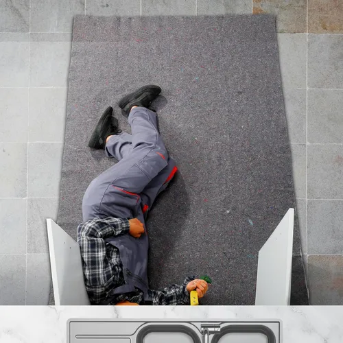 Vista 8 de VEVOR Mantas de Mudanza, 72" x 54", Peso de 21 lbs/dz, 12 Paquetes, Manta de Embalaje de Algodón Reciclado Profesional, Almohadillas Grandes