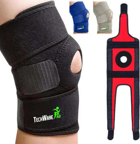 Vista 11 de TechWare Pro Rodillera - Rodilleras para dolor de rodilla. Alivia ACL, LCL, MCL, desgarro de menisco, artritis, dolor de tendinitis. Estabilizadores