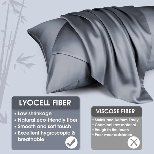 Vista 6 de Fittia Funda de almohada corporal de 20 x 54 pulgadas, funda de almohada corporal suave y sedosa con cierre de sobre, funda de almohada refrescante