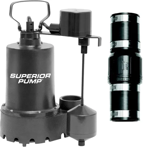 Vista 7 de Superior Pump 92341 Bomba sumergible de sumidero de hierro fundido de 1/3 HP con interruptor de flotador vertical