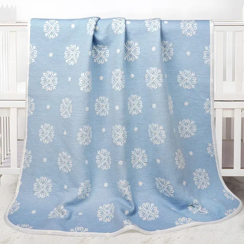 Vista 7 de Manta para bebé de algodón orgánico, cálida, transpirable y súper suave, acolchada para niños y niñas, hipoalergénica, manta térmica para cuna