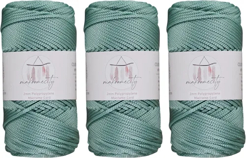 Vista 68 de Makromecity, Cordón de macramé de poliéster de 0.079 in x 125 yardas (375 pies) de 0.079 pulgadas, cuerda de polipropileno para macramé, para colgar
