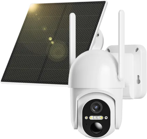 Cámara de seguridad celular 4G LTE incluye tarjeta de memoria y tarjeta SIM (compatible con Verizon/AT&T/T-Mobile), cámara solar 2K inalámbrica para