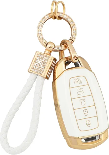 Vista 28 de PIFOOG Funda para llavero Mitsubishi, accesorios Outlander Lancer Mirage, carcasa protectora para llaves de coche, cubierta completa, llavero