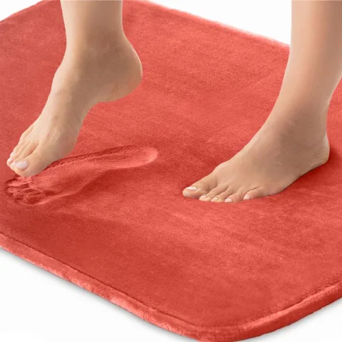 Vista 46 de GORILLA GRIP Tapete de Baño de Espuma Viscoelástica, Tapetes de Baño de Terciopelo Suave y Absorbente, Puntos Duraderos en la Parte Inferior