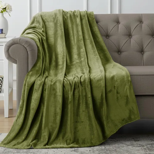 Vista 57 de Utopia Bedding - Manta de vellón de lujo, mullida, antiestática; manta de suave microfibra de 8.8 oz/yd² (300 g/m²) para sofá y cama; tamaño Gris