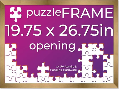 Vista 66 de Poster Palooza Kit de marco de rompecabezas de 11.25 x 38.25 pulgadas, el kit incluye hojas de pegamento para rompecabezas, marco de rompecabezas