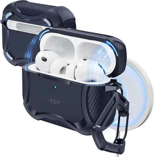 Vista 10 de ESR Funda para AirPods Pro 2, compatible con Funda de AirPods Pro de 2ª/1ª generación (2023/2022/2019), compatible con MagSafe, potente protección