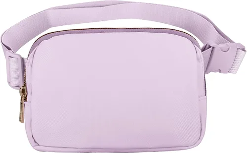 Vista 32 de VOROLO Riñonera para mujeres y hombres, bolsa cruzada, bolsa de cinturón con correa ajustable, Magenta, Talla única