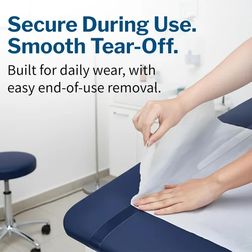 Vista 6 de McKesson Papel para mesa de revisión médica [12 rollos] - Cubierta de sábana para mesa de cama ideal para cambio de pañales, depilación, enfermería