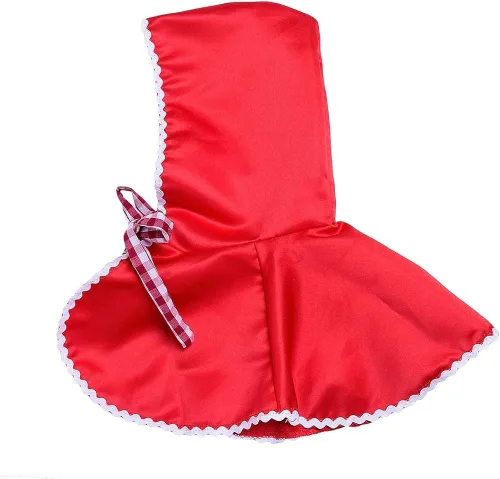 Vista 7 de Disfraz de capucha roja para bebé, para Halloween, fiesta de Navidad, vestido de sol + capa con capucha, conjunto de 2 piezas, Rojo