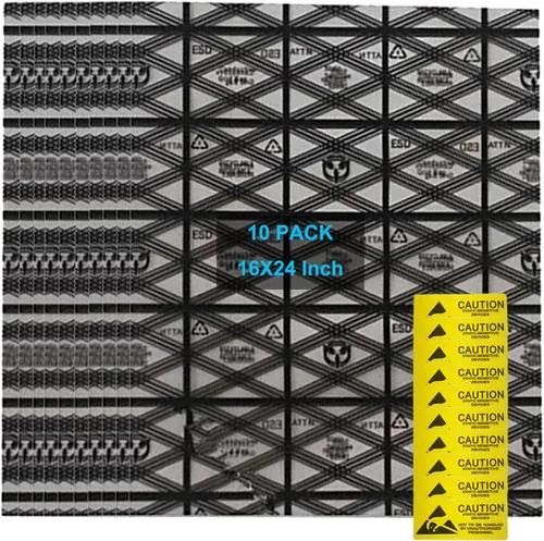 Bolsas antiestáticas 10 unids 16 X 24 pulgadas ESD blindaje bolsas con etiquetas antiestáticas para disco duro SSD HDD placa base tarjeta de video