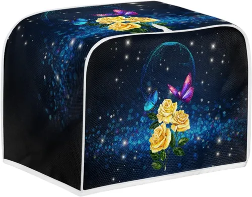 Vista 30 de Coldinair Cubierta para tostadora de dos rebanadas con estampado de aguacate, cubierta de electrodomésticos pequeños con diseño de frutas