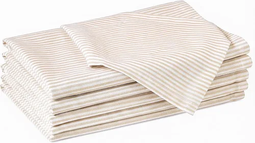 Vista 35 de Encasa XO Juego de 12 servilletas de tela de cóctel Servilletas de mesa de algodón puro Tamaño (9 x 9 pulgadas) Coral Solid Lavable a máquina