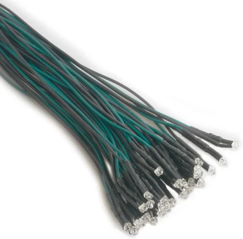 Vista 39 de 30 piezas de luces LED de 12 voltios de 1.8 mm, diodos emisores, precableados, 20 cm, DC 12v, lente transparente, pequeñas lámparas LED