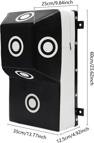 Vista 2 de Saco de boxeo de montaje en pared, objetivo de entrenamiento de corte superior para adultos, bolsa de boxeo colgante resistente con espuma de alta