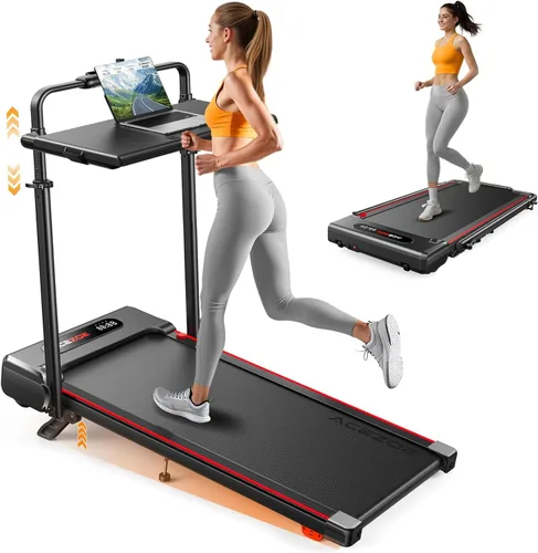Acezoe 3 in 1 Under Desk Treadmill with Incline, Walking Pad with Removable Desk Workstation, Adjustable Height for Different Need, 300lbs Capacity,