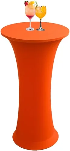 Vista 14 de CANDeal Mantel elástico de elastano, mantel de base redonda para mesa redonda ajustable para bar, boda, fiesta de cumpleaños, banquete